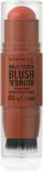 Rimmel Multi-Tasker Blush'N'brush - Румяна для щек в стике с кисточкой, 8 г, оттенок 300 Nearly Suede — фото 1