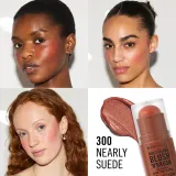 Rimmel Multi-Tasker Blush'N'brush - Румяна для щек в стике с кисточкой, 8 г, оттенок 300 Nearly Suede — фото 3