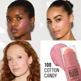 Rimmel Multi-Tasker Blush'N'brush - Румяна для щек в стике с кисточкой, 8 г, оттенок 100 Cotton Candy — фото 3