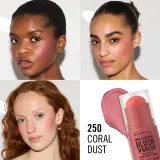 Rimmel Multi-Tasker Blush'N'brush - Румяна для щек в стике с кисточкой, 8 г, оттенок 250 Coral Dust — фото 3