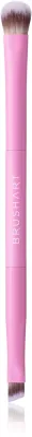 Кисть для макияжа глаз BrushArt Double Duty Eyeliner Eyeshadow brush двусторонняя, с синтетическим ворсом, 1 шт