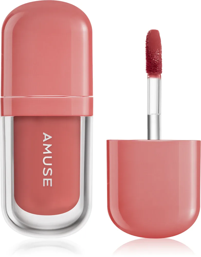 Блеск для губ AMUSE Bebe Tint с высоким блеском, увлажняющий, 3,8 г, оттенок 06 Pink Fig