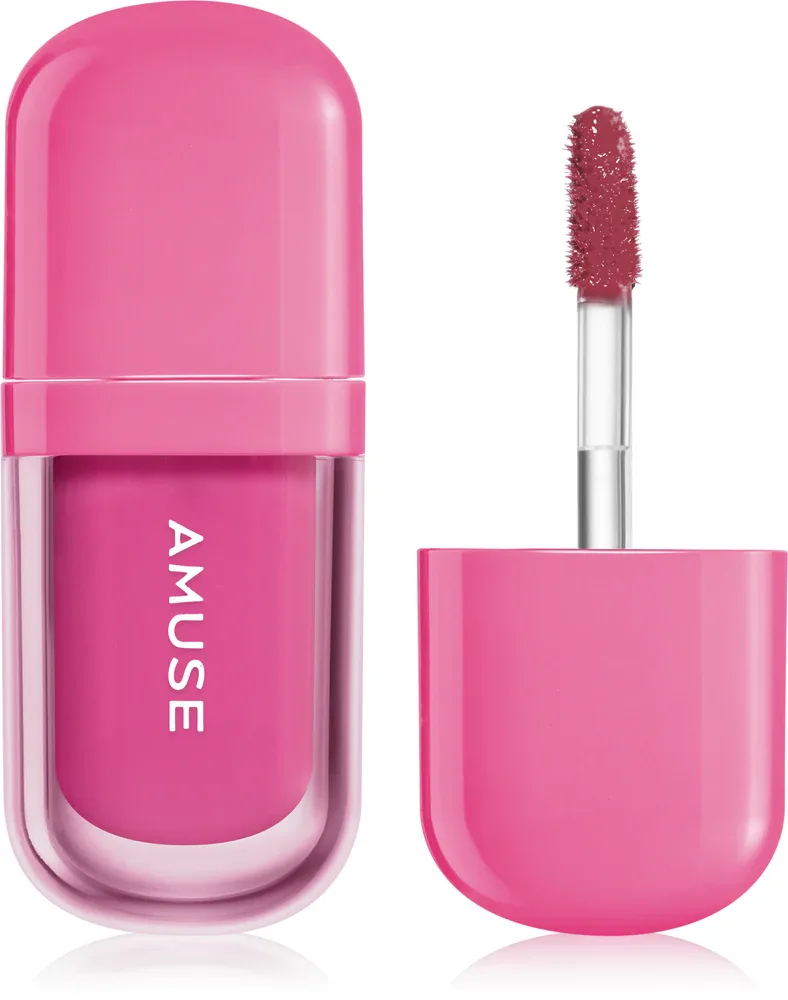 Блеск для губ AMUSE Bebe Tint с высоким блеском, увлажняющий, 3,8 г, оттенок 08 Grape Bebe