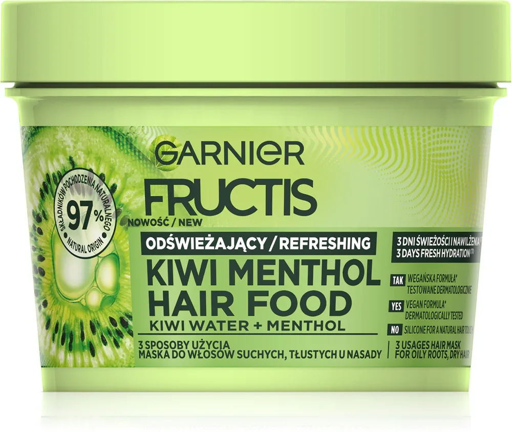 Garnier Fructis Hydra-refreshing - Увлажняющая маска для волос 3 в 1, 400 мл
