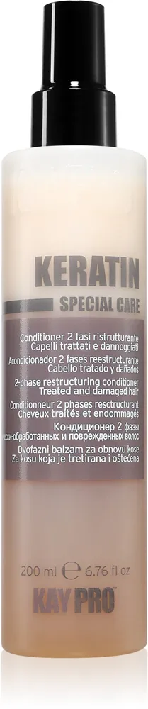 Кондиционер несмываемый для волос Kaypro Keratin 2 Phase Restructiring Conditioner спрей, 200 мл