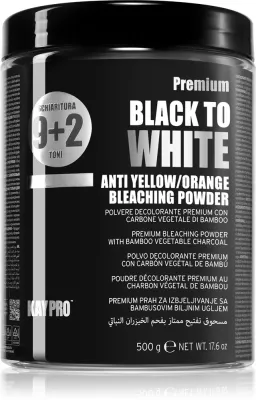 Пудра осветляющая для волос Kaypro Black To White Anti Yellow/Orange Bleaching Powder профессиональная, 500 г do profesjonalnego użytku