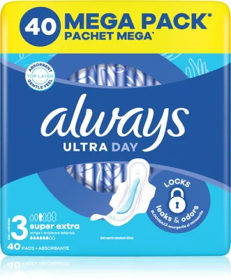 Always Ultra Super Extra Size 3 - Прокладки с крылышками, 40 шт