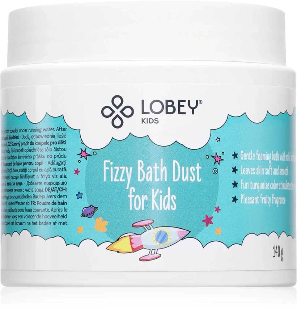 Средство для купания Lobey Kids Fizzy Bath Dust детское, для всех типов кожи, 140 г