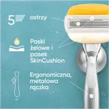 Бритвенный станок женский Gillette Venus PRO ComfortGlide Coconut, со сменной головкой, 5 шт + ostrza zapasowe — фото 3
