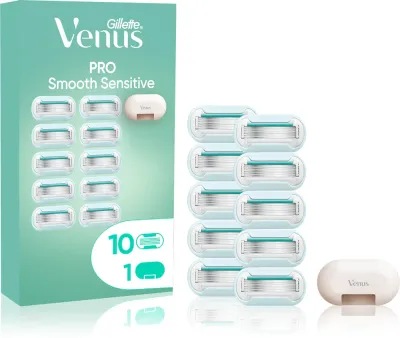 Gillette Venus PRO Smooth Sensitive - Запасные лезвия + защитный колпачок, 10 шт