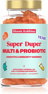 Bloom Robbins Super Duper MULTI & PROBIOTIC - Жевательные мармеладки для улучшения пищеварения, 60 шт