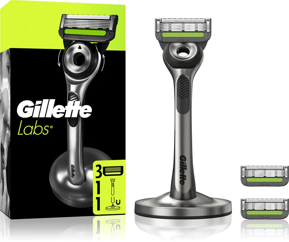 Gillette Labs - Бритва с подставкой + запасные лезвия, 5 шт