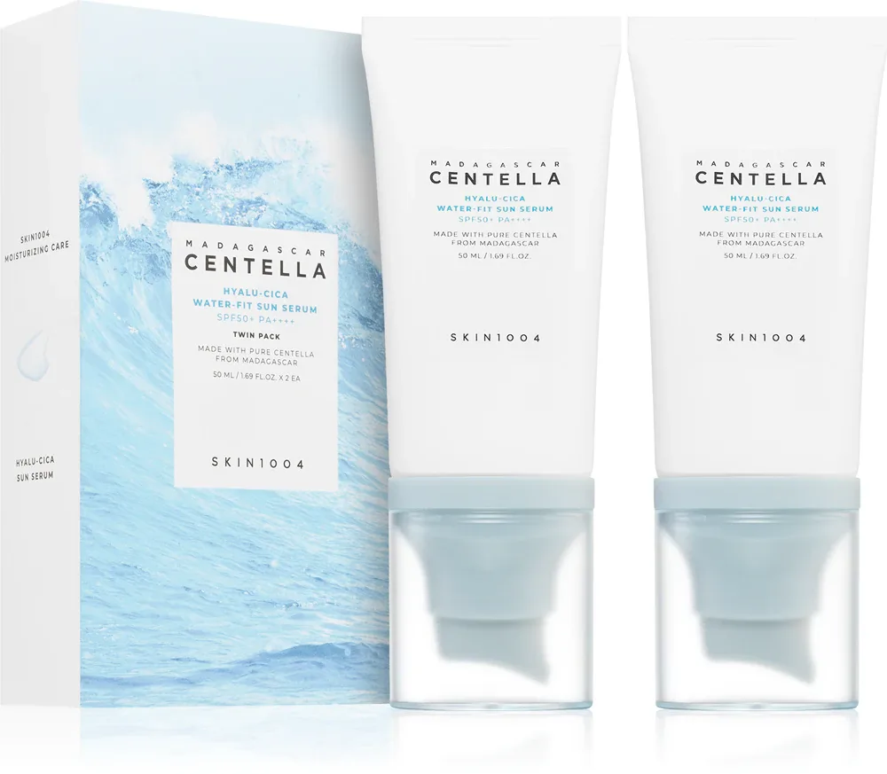 SKIN1004 Madagascar Centella Hyalu-Cica Water-Fit Sun Serum Twin Pack - Увлажняющая защитная сыворотка в двойной упаковке podwojne opakowanie, 2 мл