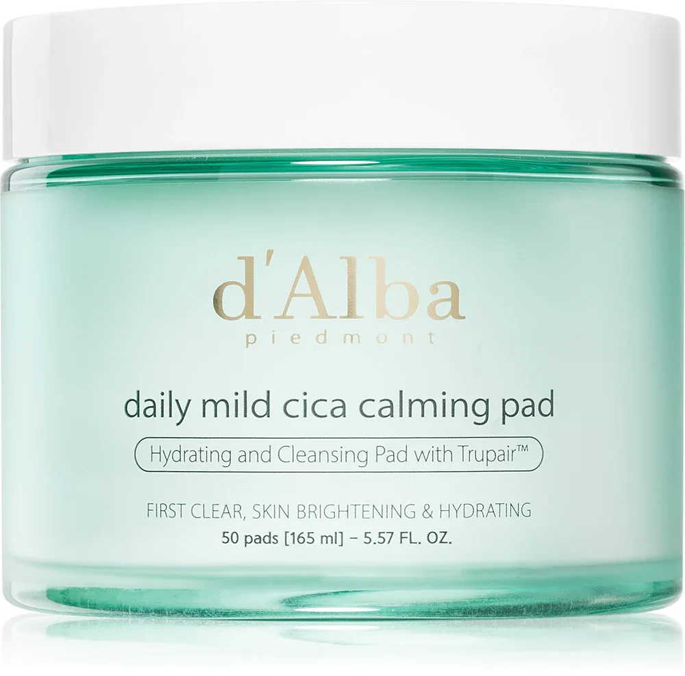 d'Alba Daily Mild Cica Calming Pad - Смягчающие влажные салфетки, 50 шт