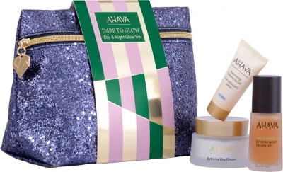 AHAVA Dare to Glow Day & Night Glow Trio - Подарочный набор для увлажнения и упругости кожи