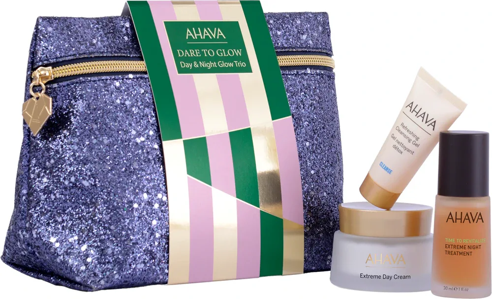 AHAVA Dare to Glow Day & Night Glow Trio - Подарочный набор для увлажнения и упругости кожи