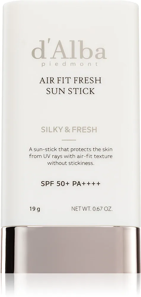 Стик солнцезащитный для лица d'Alba Air Fit Fresh Sun Stick с очень высокой степенью защиты, увлажняющий, 19 г SPF 50+