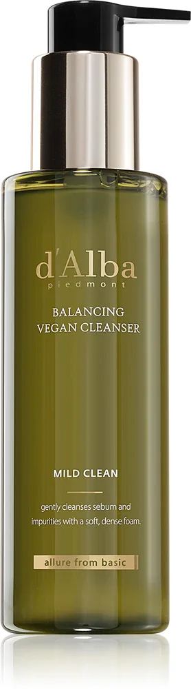 d'Alba Mild Skin Balancing Vegan Cleanser - Увлажняющий очищающий гель с успокаивающим действием, 200 мл