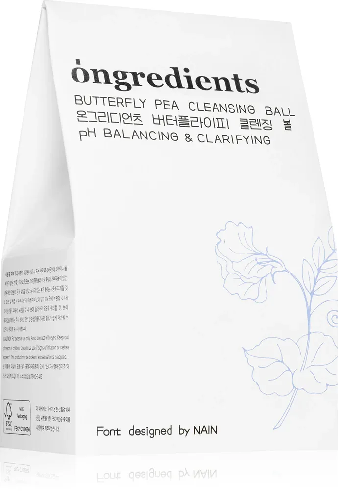 Ongredients Butterfly Pea Cleansing Ball - Очищающее мыло для лица с антиоксидантным действием, 110 г