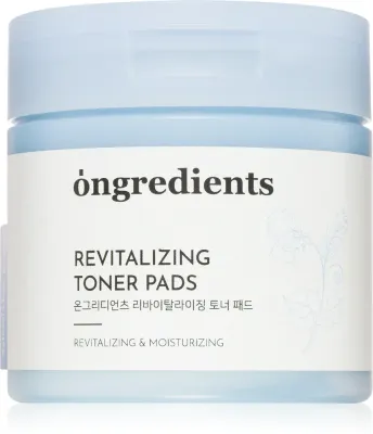 Тонизирующие диски для лица Ongredients Revitalizing Toner Pads очищающие, хлопковые, 60 шт