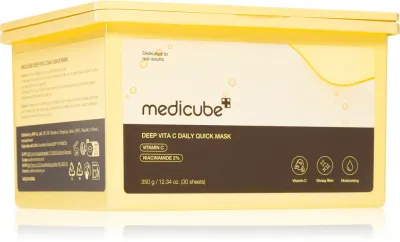 Маска для лица medicube Deep Vita C Daily Quick Mask с витамином C, 30 шт duże opakowanie