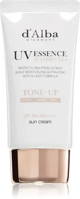 d'Alba Waterfull Pink Correcting Tone-Up Sun Cream - Крем для загара лица для осветления и увлажнения SPF 50+, 50 мл