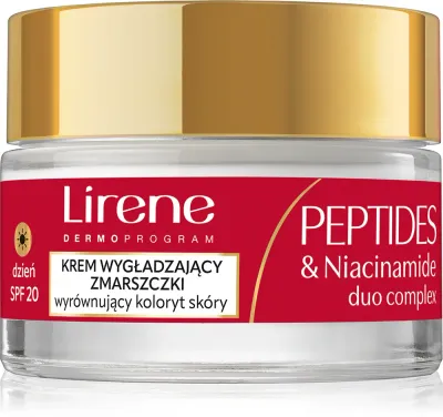 Lirene Peptides & Niacinamide Duo Complex - Укрепляющий антивозрастной дневной крем для зрелой кожи SPF20, 50 мл