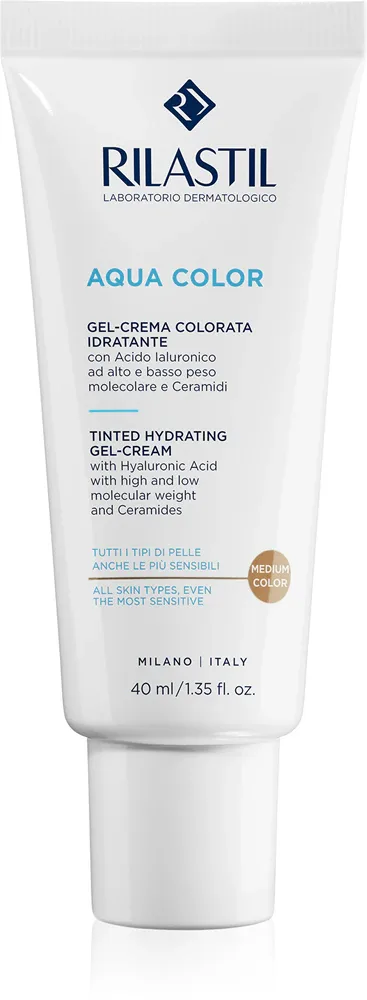 Тонирующий крем для лица Rilastil Aqua Color, 40 мл, оттенок Medium