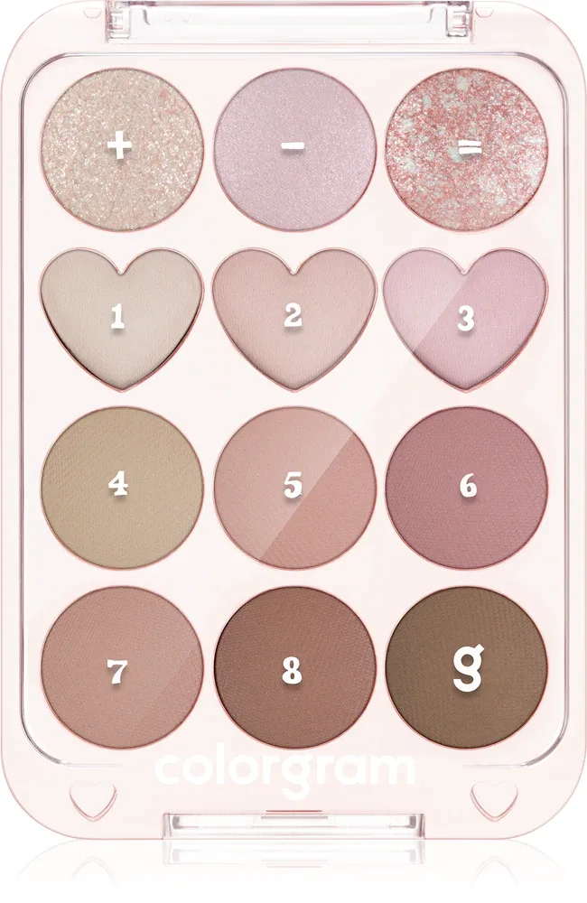 Colorgram Pin Point Eyeshadow Palette - Палетка теней для век, придающая идеальный вид, 9.9 г, оттенок 02 Pink+Mauve