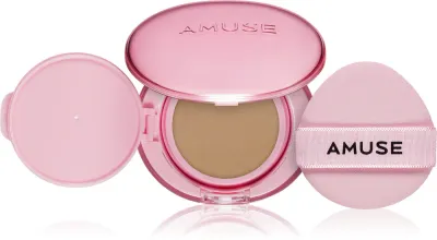AMUSE Dew Power Vegan Cushion - Долговременное тональное средство в губке для осветления и выравнивания кожи, 15 г