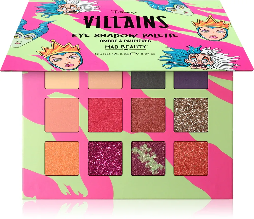 Mad Beauty Disney Villains - Палетка теней для век, 12 г