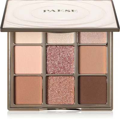 Палетка теней для век Paese Self Glow Eyeshadow Palette бежевая, матовые и мерцающие