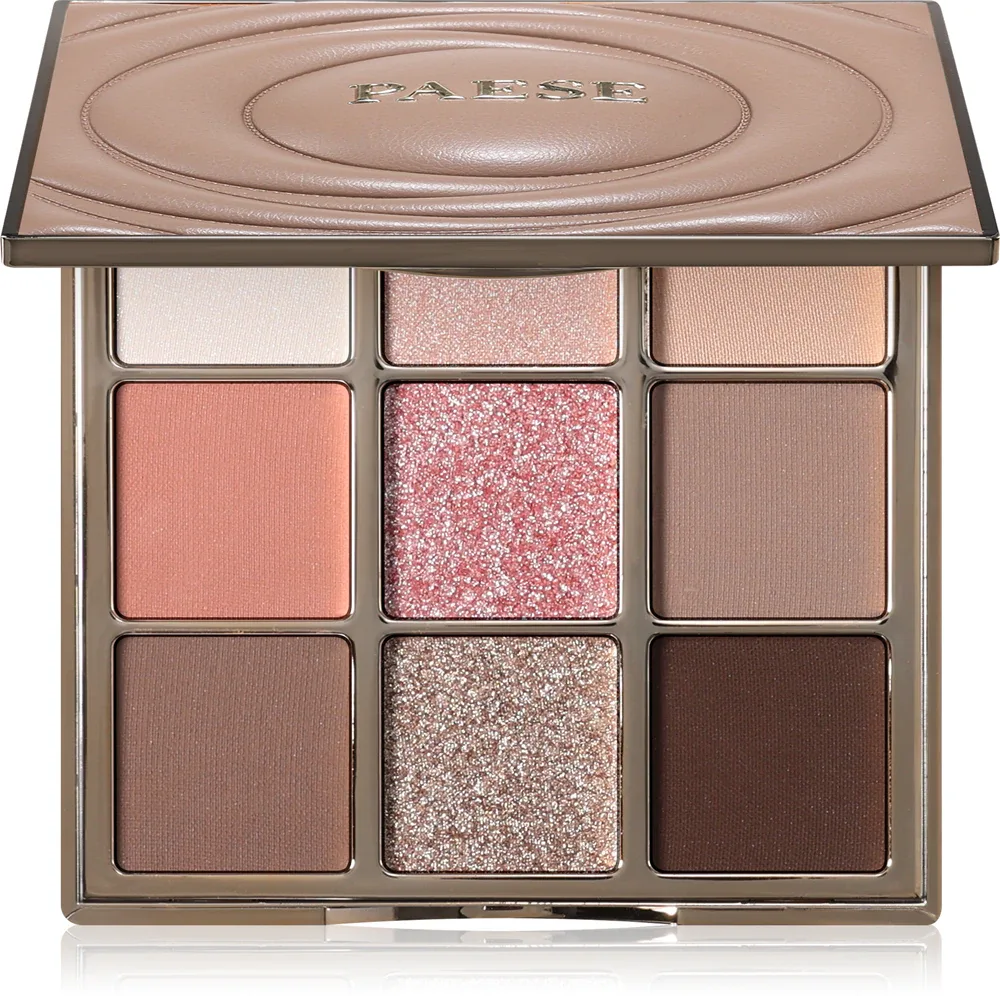 Палетка теней для век Paese Self Glow Eyeshadow Palette бежевая, матовые и мерцающие, оттенок Rose Nude