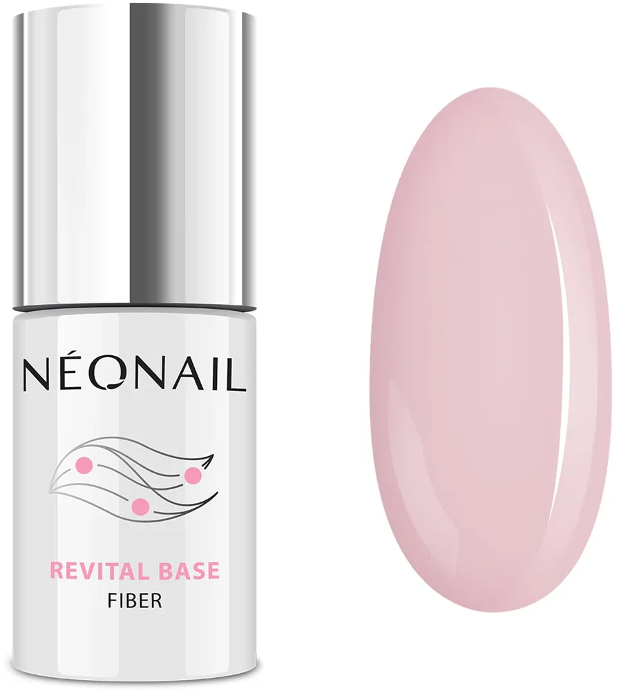 NEONAIL Revital Base Fiber - Гель-подложка для гелевых и акриловых ногтей, 7.2 мл, оттенок Creamy Splash