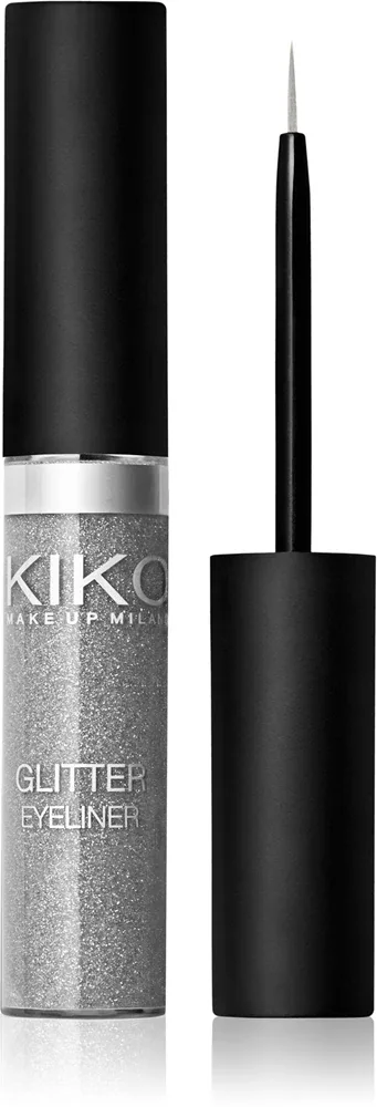 KIKO Milano Glitter Eyeliner - Долговременный гель-айлайнер, 4.5 мл, оттенок 02 Silver