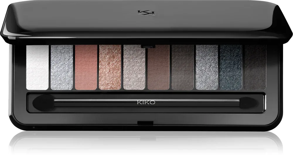 KIKO Milano Soft Nude - Палетка из 10 теней для век с кисточкой, 7.5 г, оттенок 03 Cool Shades