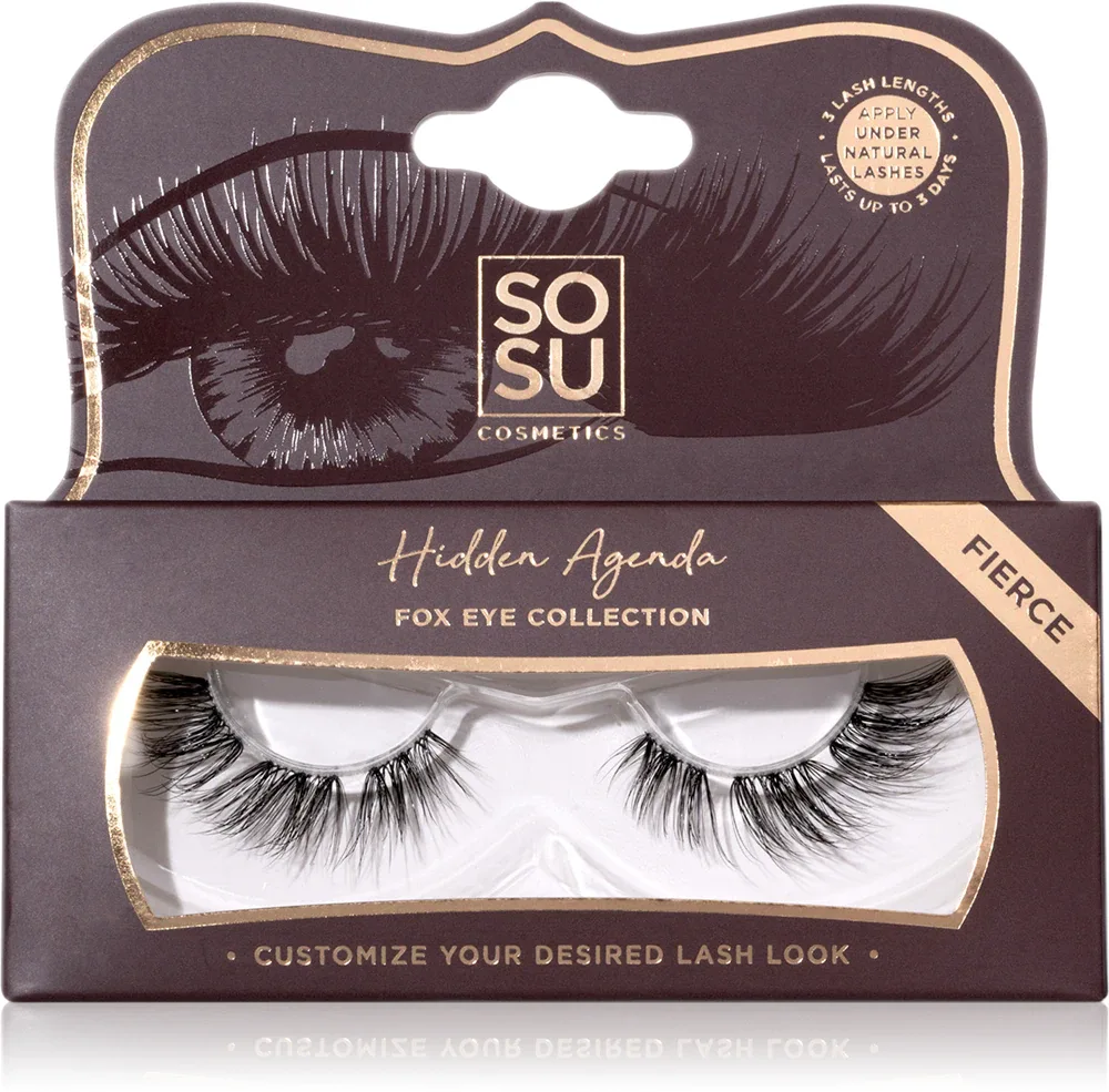SOSU Cosmetics Hidden Agenda Fox Eye Collection - искусственные ресницы, 1 шт, оттенок Fierce