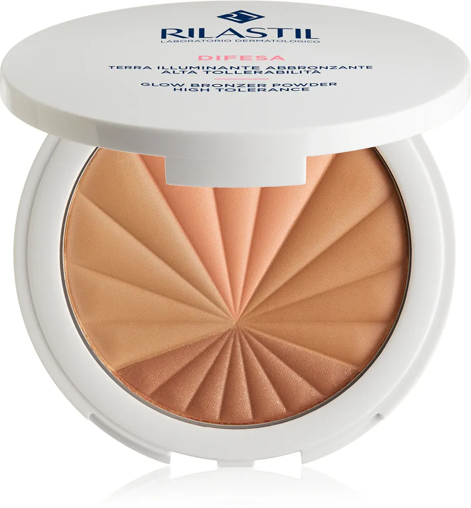 Бронзирующая пудра Rilastil Difesa Make Up Glow с эффектом сияния, для чувствительной кожи, 12 г