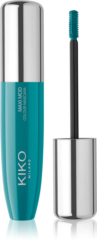 KIKO Milano Maxi Mod Colour Mascara - Долговременная тушь для утолщения ресниц, 12 мл, оттенок 04 Metallic Green