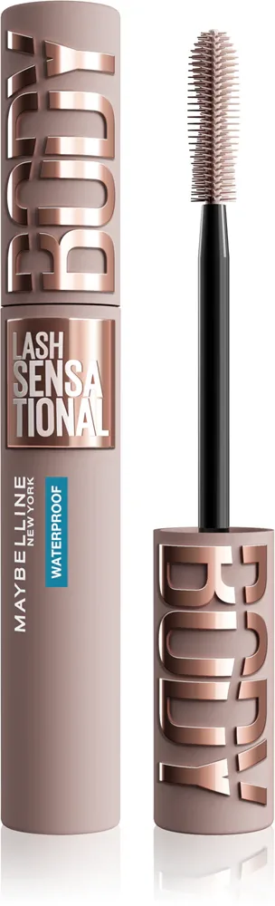MAYBELLINE NEW YORK Lash Sensational Body Waterproof - Водостойкая тушь для объема, 9.75 мл, оттенок Black