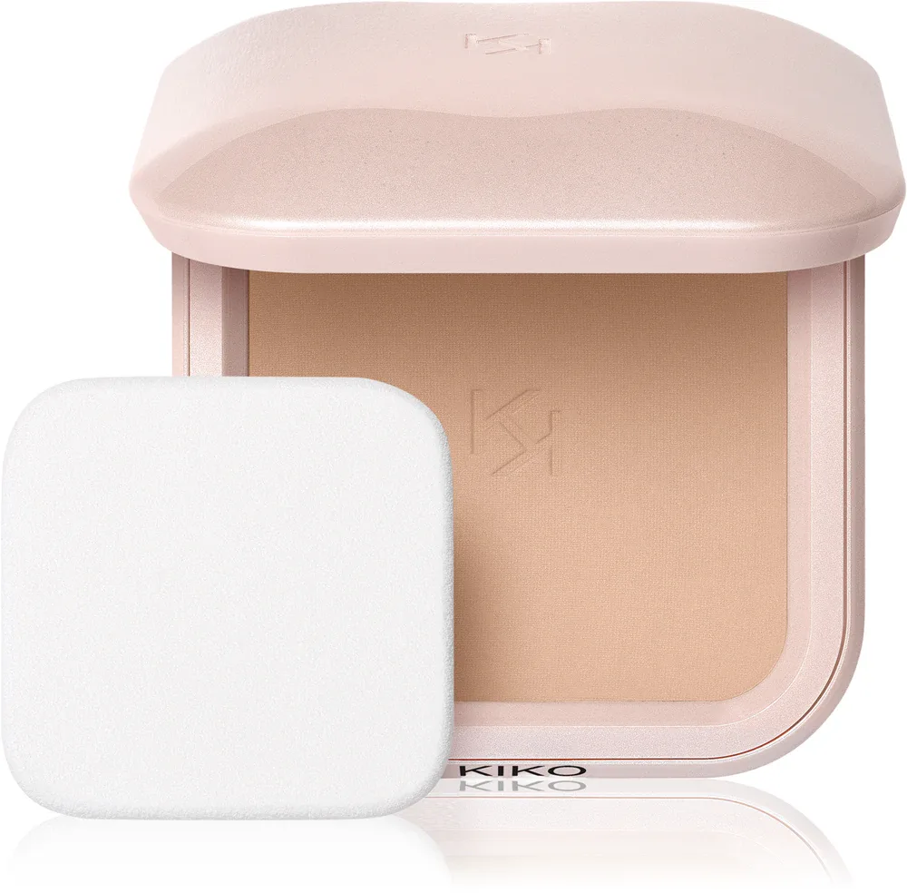 KIKO Milano Skin Lover Refining Face Powder Foundation - Компактный пудровый тональный крем с матовым финишем, 10 г, оттенок 04 Biscuit
