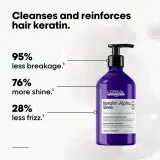 L’Oréal Professionnel Serie Expert Keratin Alpha Sleek - Шампунь для гладкости волос — фото 4