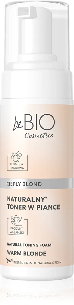 Пенка для волос beBIO Natural Foam Toner Warm Blonde тонирующая, для блонда, 120 мл