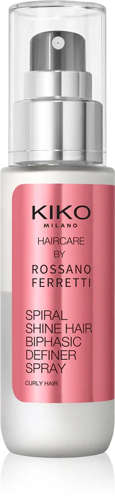 KIKO Milano Spiral Shine Hair Biphasic Definer Spray - Спрей-бальзам без смывки для кудрявых волос, 45 мл
