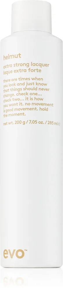 EVO Helmut Extta Strong Lacquer - Очень крепкий лак для волос для всех типов волос, 285 мл