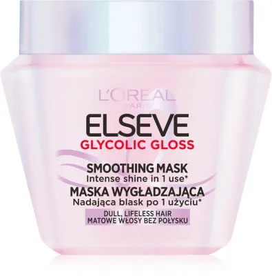 L’Oréal Paris Elseve Glycolic Gloss - Маска для волос L’Oreal Paris Elseve Glycolic Gloss с гликолевой кислотой, для блеска и мягкости, 300 мл, 300 мл