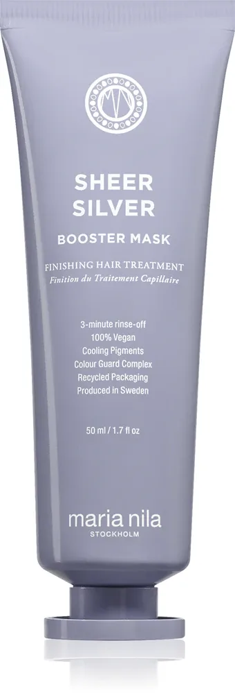 Maria Nila Sheer Silver Booster Mask - Маска глубокого питания с фиолетовым пигментом, 50 мл