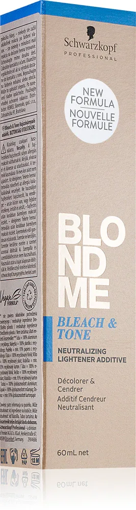 Schwarzkopf Professional Blondme Bleach & Tone - Светящее и тонизирующее средство, 60 мл, оттенок Matt Additive