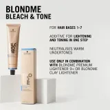 Schwarzkopf Professional Blondme Bleach & Tone - Светящее и тонизирующее средство, 60 мл, оттенок Violet Additive — фото 3