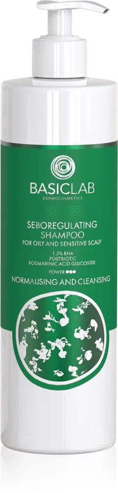 BasicLab Dermocosmetics Trichologis - Шампунь для регулирования себума, 300 мл